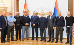 19 November 2018 The Chairman of the Committee on the Diaspora and Serbs in the Region with the former officers of the Nevesinje brigade